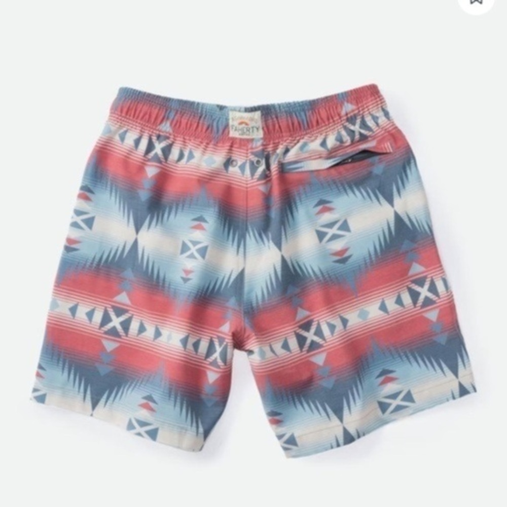 Faherty Southwestern Beacon Trunk Colorado Jewel Swim Short S kids board shorts
